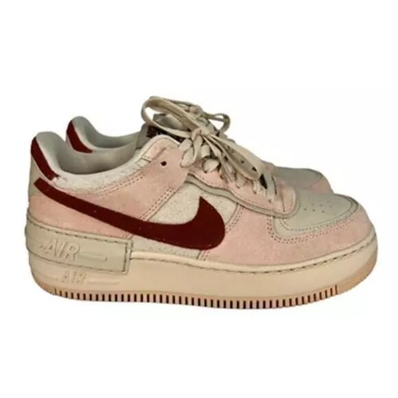 Nike Womens Air Force 1 Shadow Running Shoes Multicolor DZ4705-200 Leather 7M - Picture 4 of 12